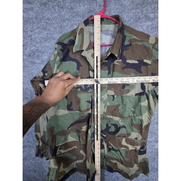 VINTAGE US Army USGI BDU Jacket Mens Large Regular Woodland Camo Combat Coat 90s - Picture 6 of 8